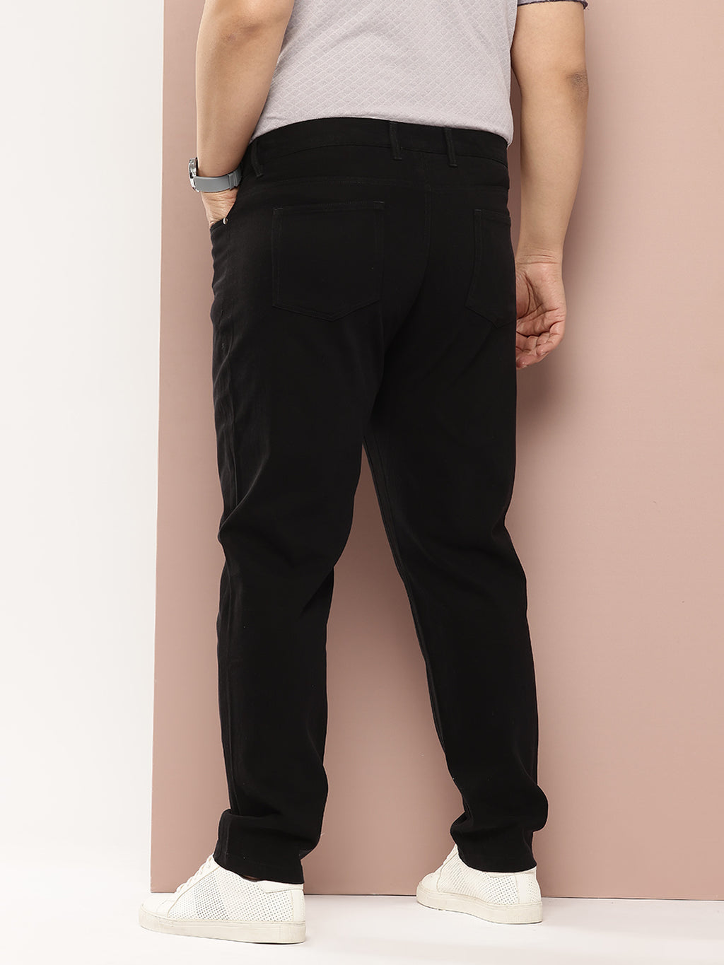 Thomas Scott Men Plus Size Smart Easy Wash Pure Cotton Chinos Trousers