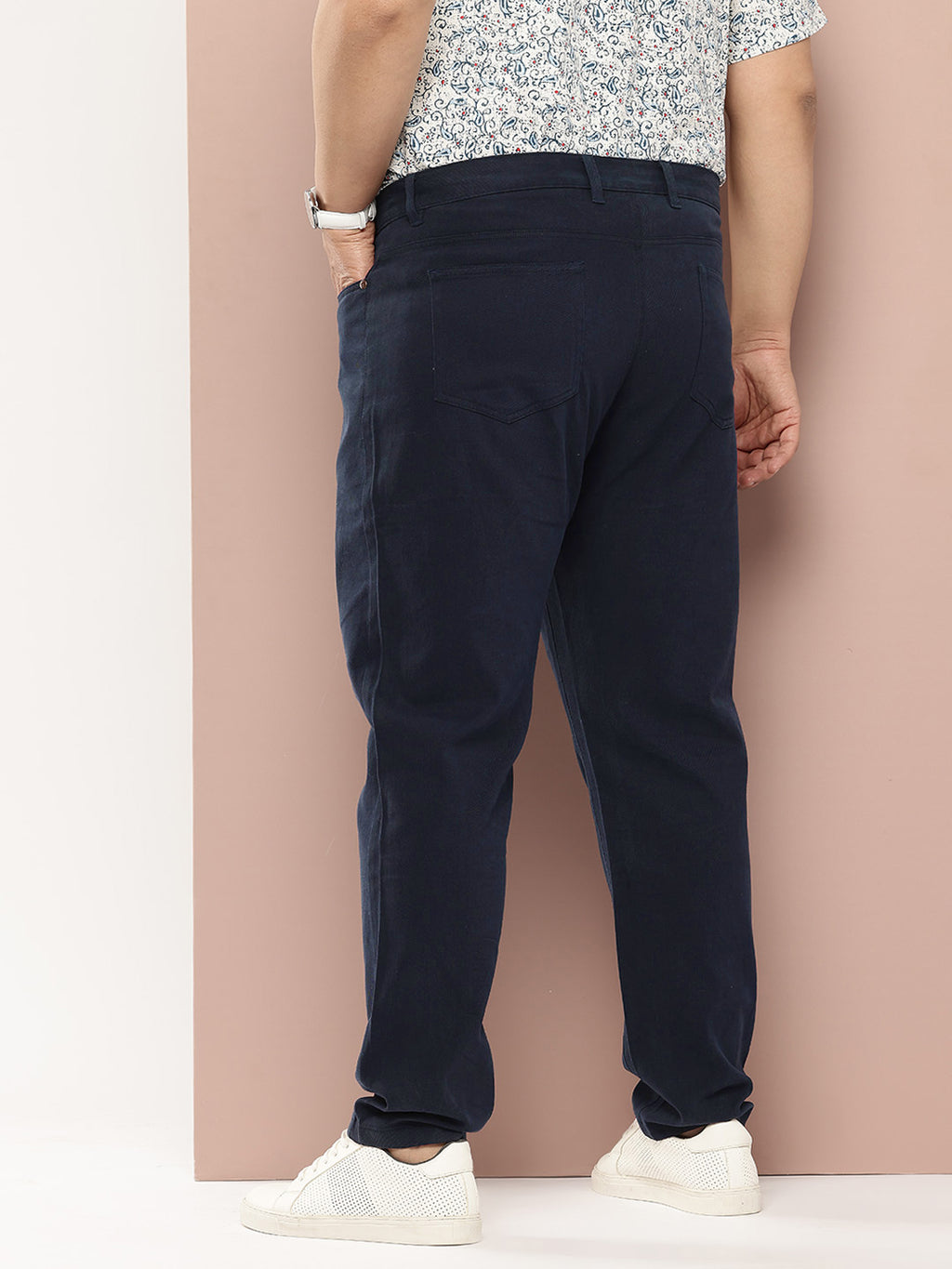 Thomas Scott Men Plus Size Smart Easy Wash Pure Cotton Chinos Trousers