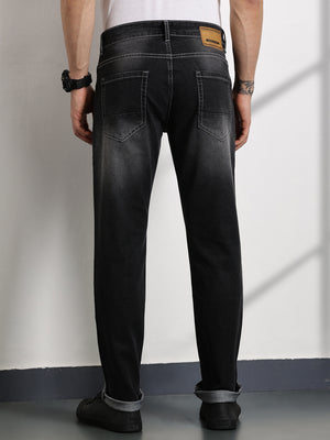 Thomas Scott Men Black Slim Fit Mid-Rise Clean Look Non stretchable Jeans