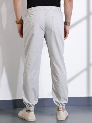 Thomas Scott Men Grey Classic Slim Fit Joggers Trouser