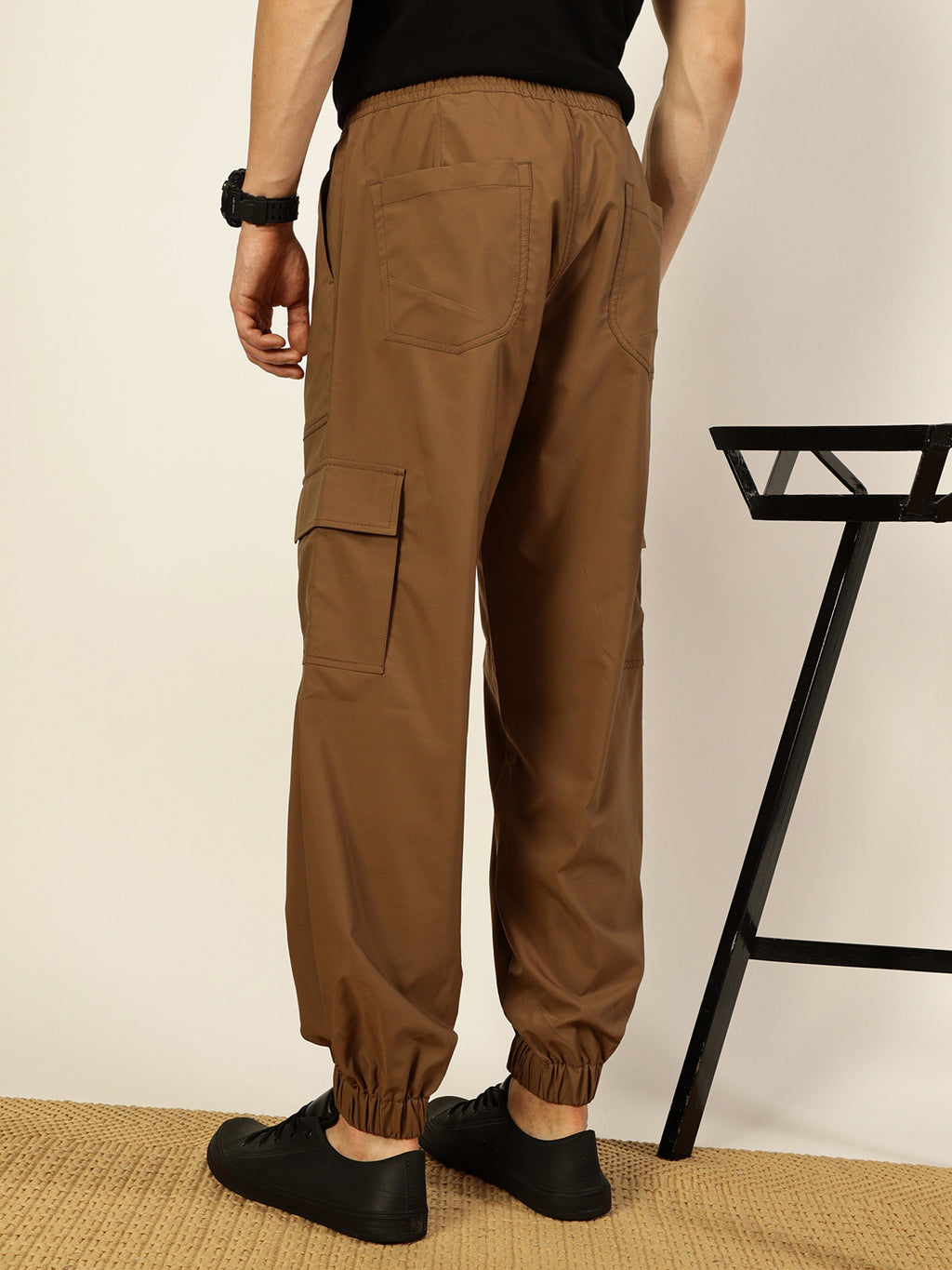 Thomas Scott Men Smart Loose Fit Easy Wash Jogger Trousers