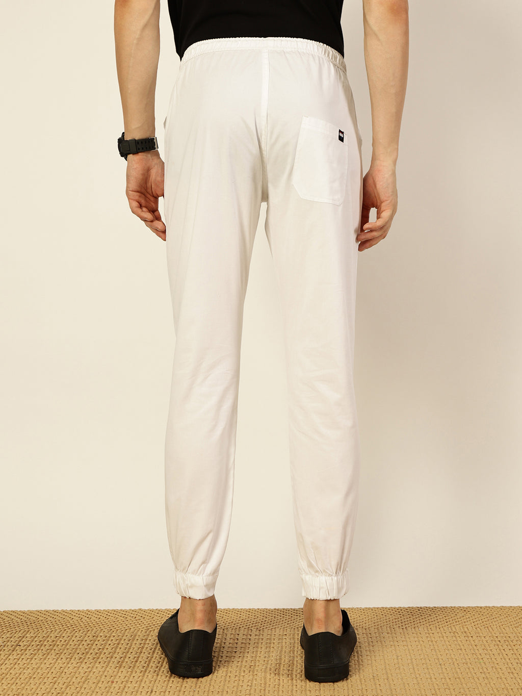 Thomas Scott Men Cotton Smart Slim Fit Easy Wash Joggers Trousers