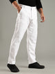 Thomas Scott Men White Mid-Rise Relaxed Fit Woven Trouser