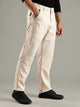 Thomas Scott Men Cream Mid-Rise Relaxed Fit Woven Trouser