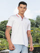 Thomas Scott Men White Regular Fit Short Sleeves Polo Collar Knitted Tshirt