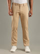 Thomas Scott Men Beige Straight Fit Mid-Rise Solid Chinos Trouser