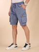 Thomas Scott Men Blue Mid-Rise Straight Fit Above Knee Cotton Woven Cargo Shorts