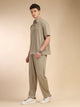 Thomas Scott Men Sage Green Relaxed Fit Solid Polyester Co-Ords Set