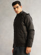 Thomas Scott Men Black Regular Fit Long Sleeves 2 Pockets Polyester Knitted Hooded Puffer Jacket