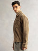 Thomas Scott Men Beige Regular Fit Long Sleeves Solid Polyester Knitted Open-Front Jacket