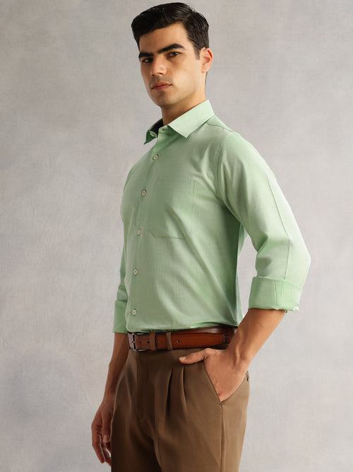 Thomas Scott Men Pista Regular Fit Long Sleeves Cutaway Collar 100% Cotton Filafil Formal Shirt