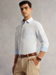 Thomas Scott Men Light Blue Regular Fit Long Sleeves Cutaway Collar 100% Cotton Dobby Formal Shirt