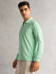 Thomas Scott Men Pista Regular Fit Long Sleeves Solid Polyester Knitted Polo Collar T-shirt