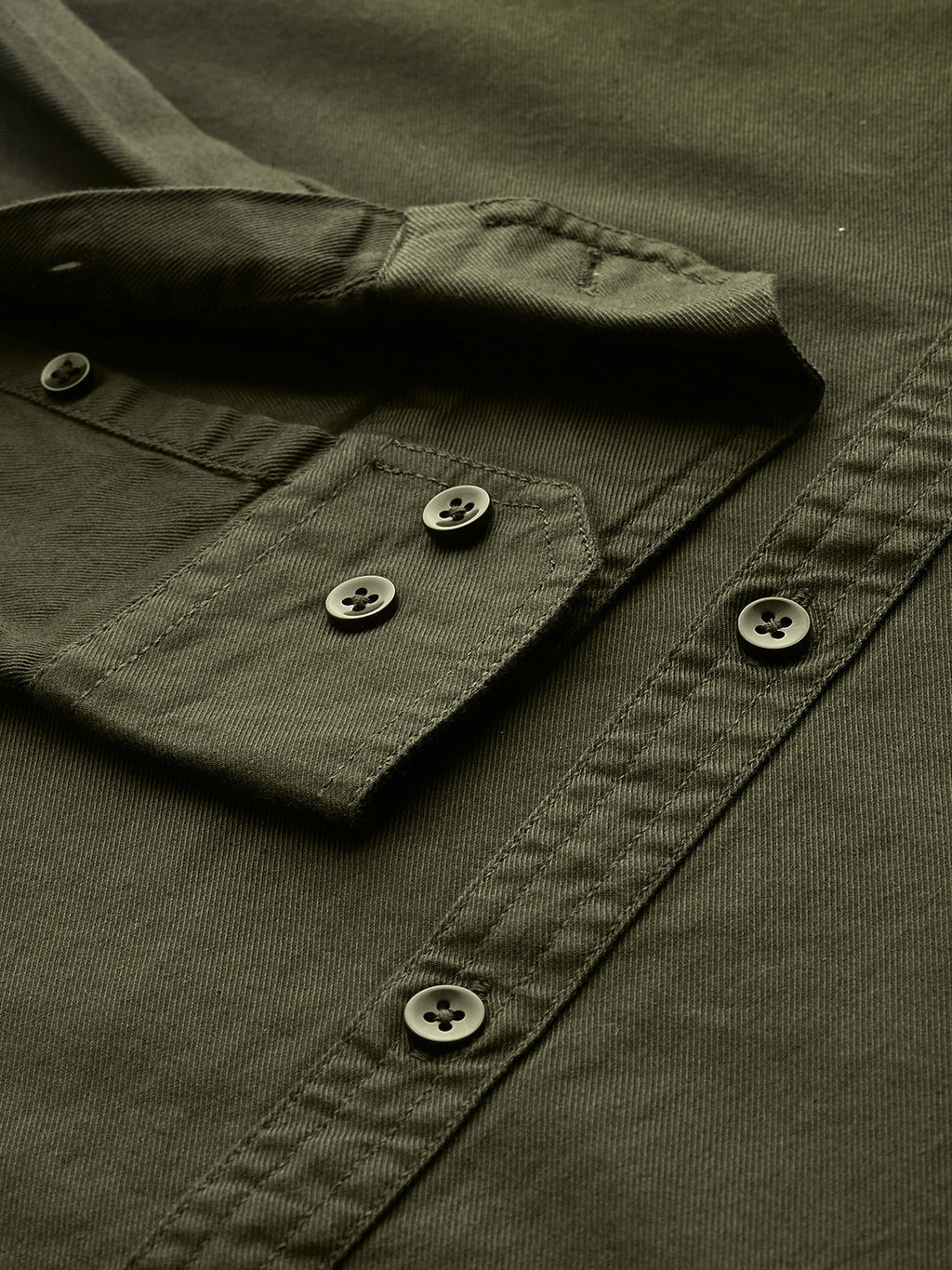Thomas Scott Men Bottle Green Cricket Club Plus Size Long Sleeves Button-Down Collar Casual Shirt