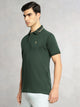 Thomas Scott Men Green Cricket Club Collection Regular Fit Short Sleeve 100% Cotton Knitted Polo Collar T-Shirt