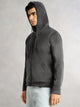Thomas Scott Men Grey Regular Fit Long Sleeves Kangaroo Pocket Polyester Hoodie Sweatshirt