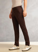 Thomas Scott Men Brown Cricket Club Collection Regular Fit Mid-Rise Solid 4 Pockets Woven Chinos Trouser