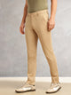 Thomas Scott Men Khaki Cricket Club Collection Regular Fit Mid-Rise Solid 4 Pockets Woven Chinos Trouser