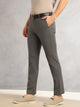 Thomas Scott Men Grey Slim Fit Mid-Rise Flexi-Waist 4-Way Stretch Solid Formal Performance Trouser