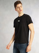Thomas Scott Men Black Cricket Club Collection Regular Fit Short Sleeves Round Neck Solid Knitted T-Shirt