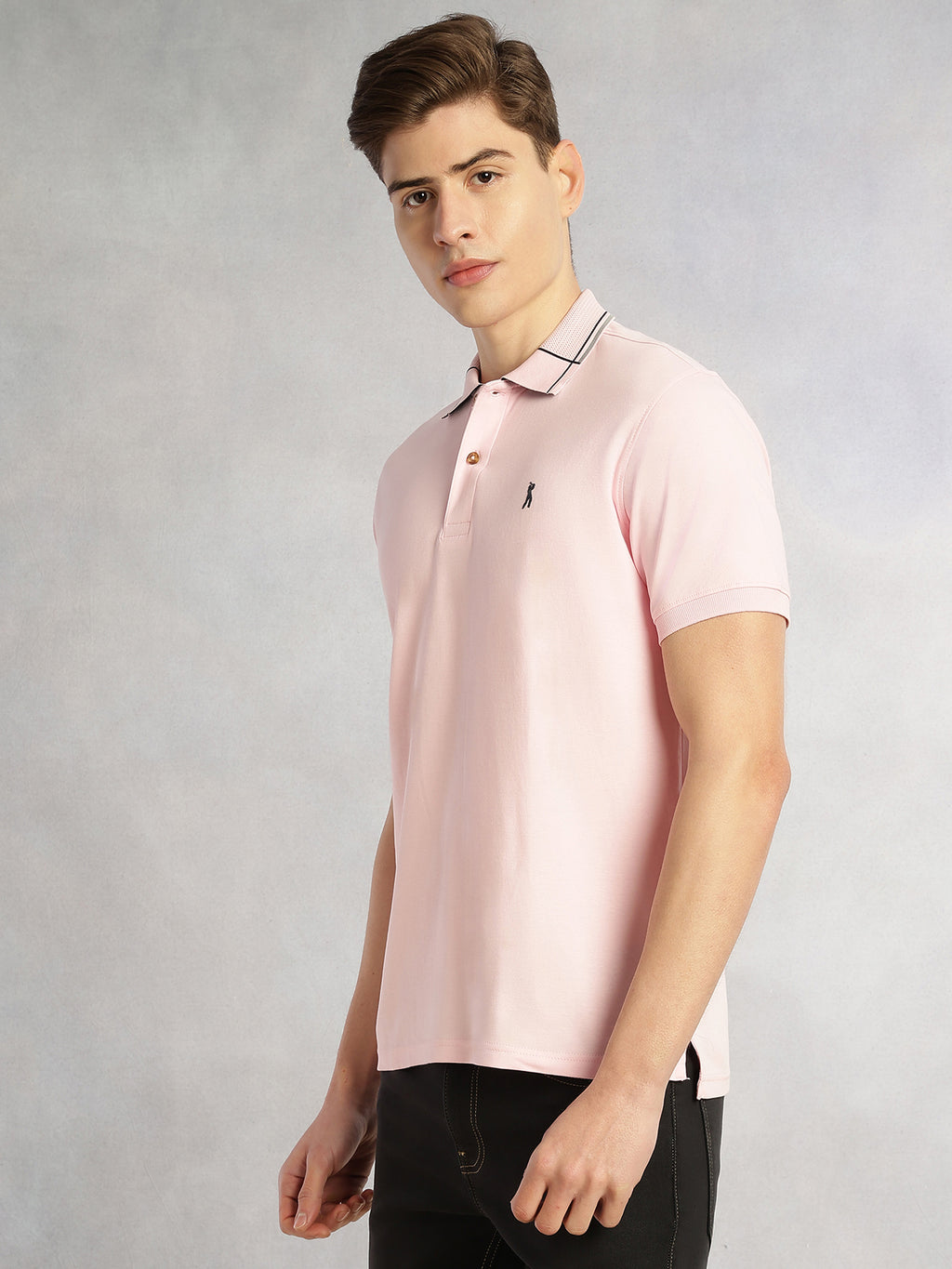 Thomas Scott Men Pink Cricket Club Collection Regular Fit Short Sleeve 100% Cotton Knitted Polo Collar T-Shirt