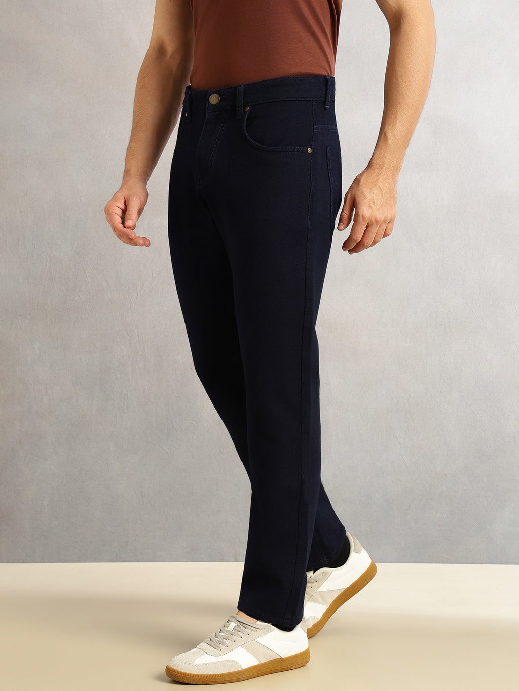Thomas Scott Men Blue Smart Slim Fit Dark Shade 4-Way Stretch Performance Jeans