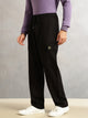 Thomas Scott Men Black Regular Fit Mid-Rise Linen Cargo Trouser with Drawstring Closure , 5 Pocket Design