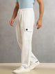 Thomas Scott Men White Regular Fit Mid-Rise Linen Cargo Trouser with Drawstring Closure , 5 Pocket Design