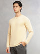 Thomas Scott Men Beige Cricket Club Collection Regular Fit Round Neck Long Sleeves Polycotton Solid Knitted T-shirt