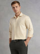 Thomas Scott Men Beige Regular Fit Long Sleeves Spread Collar Solid 100% Cotton Formal Shirt