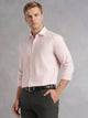 Pink Regular Fit Long Sleeves Spread Collar 100% Cotton Oxford Formal Shirt For Men
