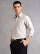 Thomas Scott Men Grey Regular Fit Long Sleeves Spread Collar with Contrast Fabric Solid 100% Cotton Formal Shirt