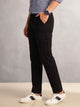 Thomas Scott Men Black Cricket Club Collection Straight Fit Solid 4 Pockets Design Woven Cargo Trouser