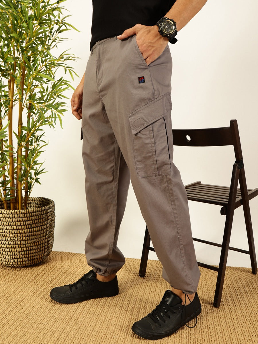 Thomas Scott Men Smart Parachute Pure Cotton Cargo Trouser