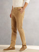 Thomas Scott Men Beige Regular Fit Mid-Rise 4 Pockets Woven Corduroy Trouser
