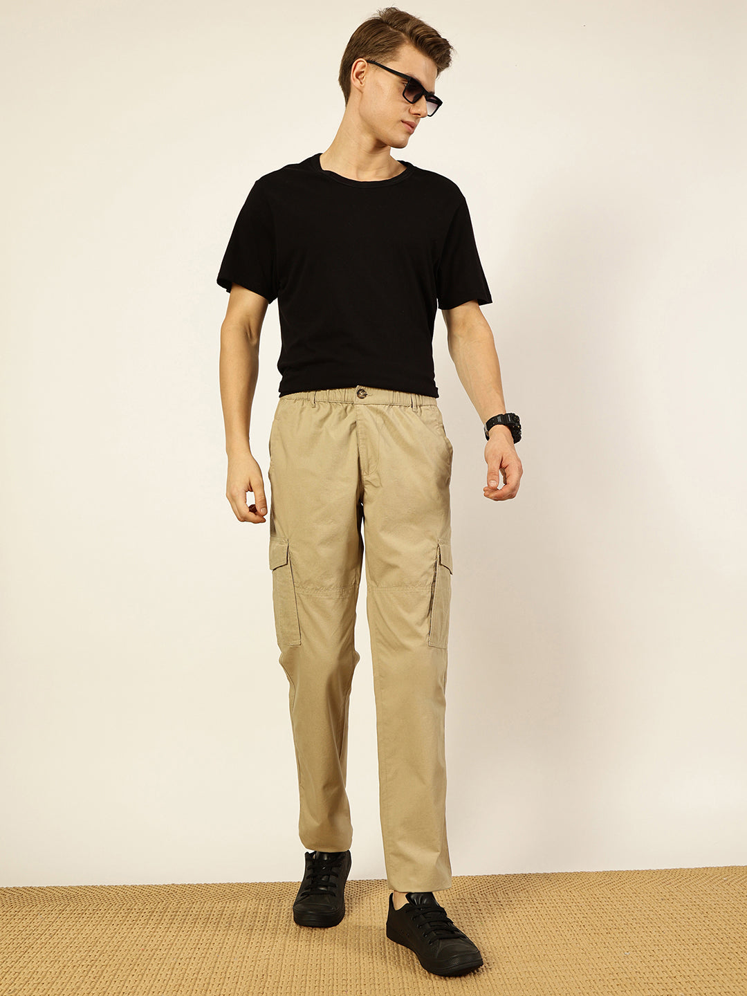 Thomas Scott Men Smart Slim Fit Cargos Trousers