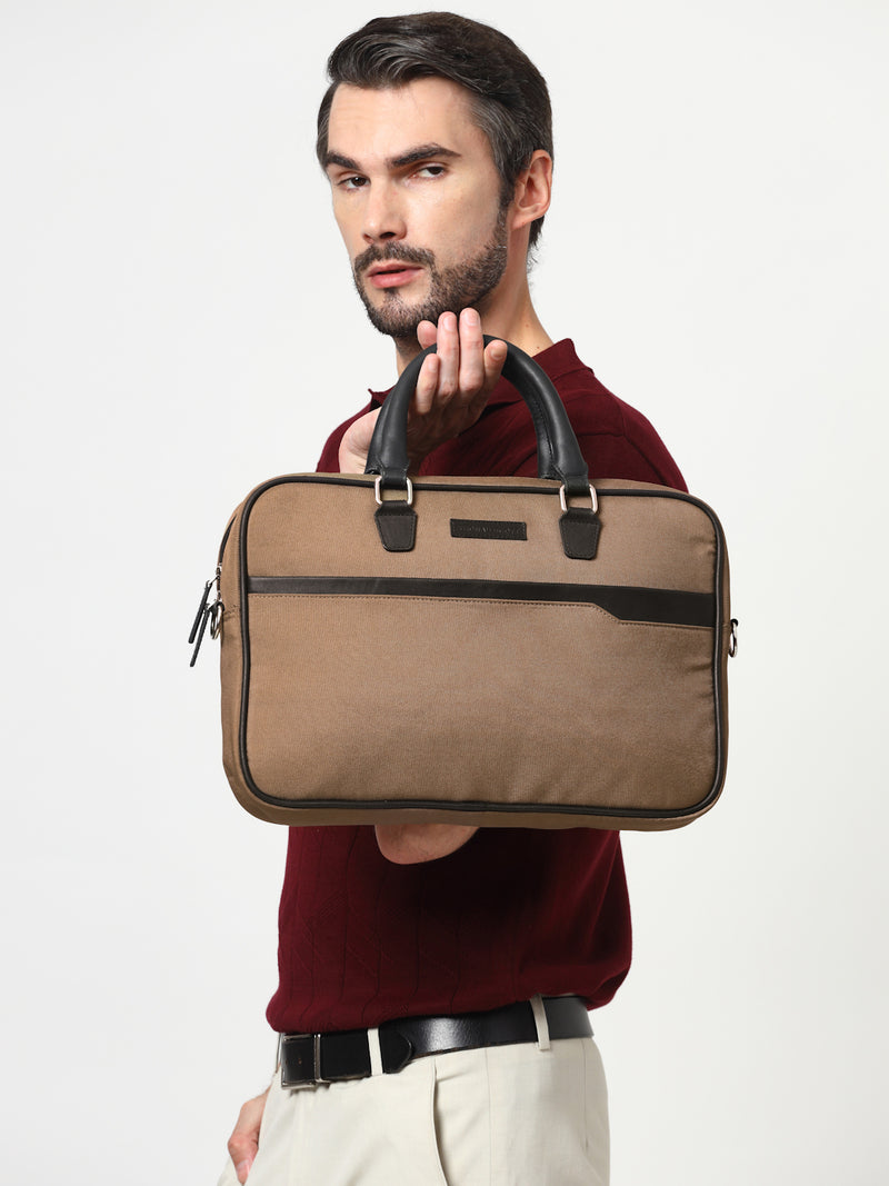 Thomas Scott Men PU Non-Padded Laptop Bag