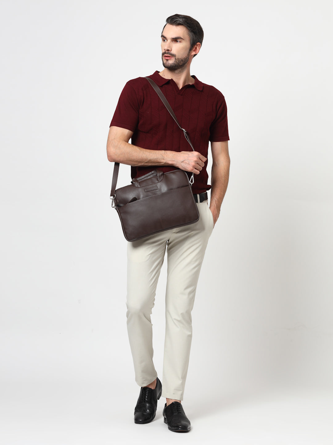 Thomas Scott Men Detachable Sling Strap Laptop Bag