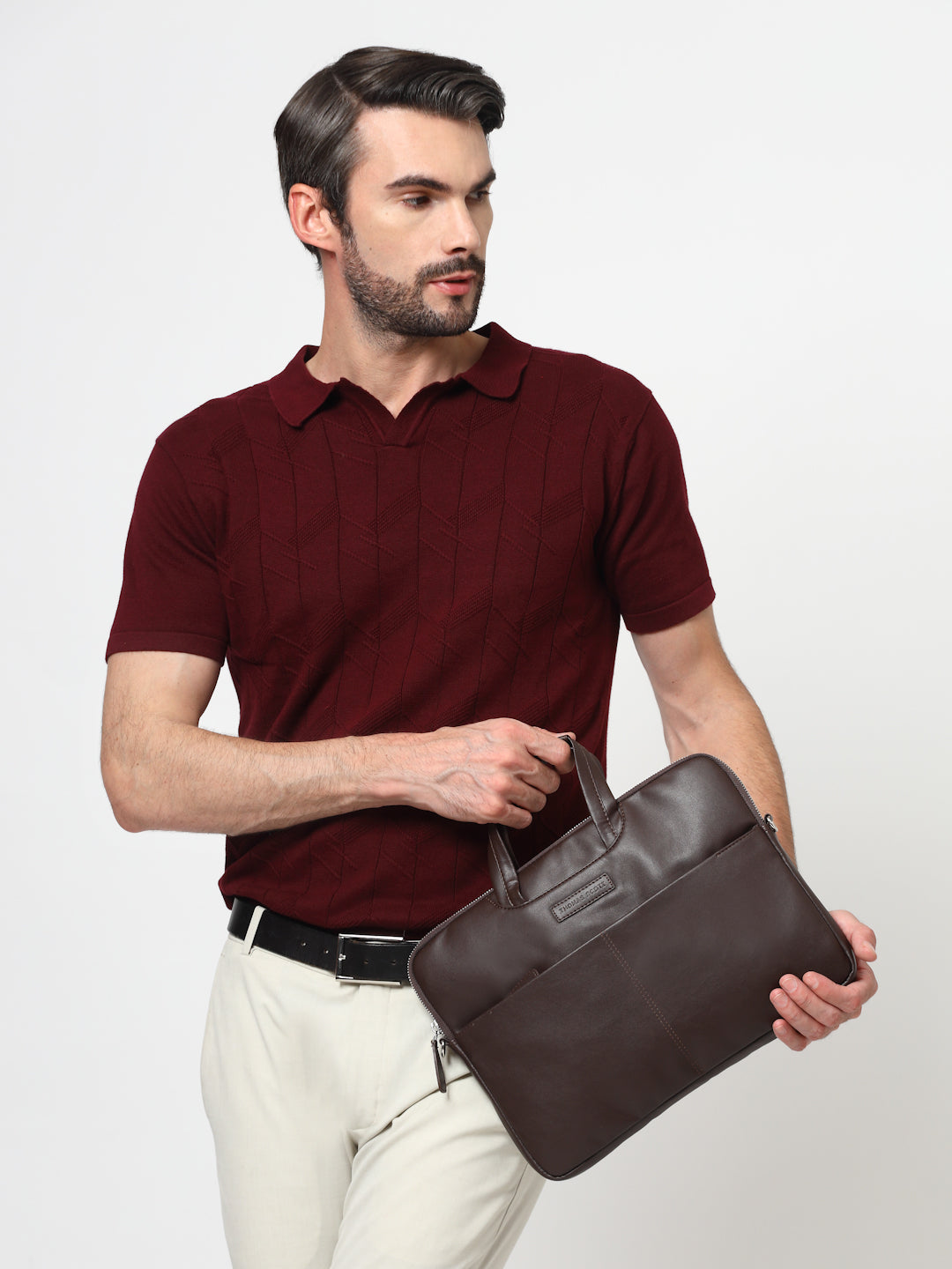Thomas Scott Men Detachable Sling Strap Laptop Bag