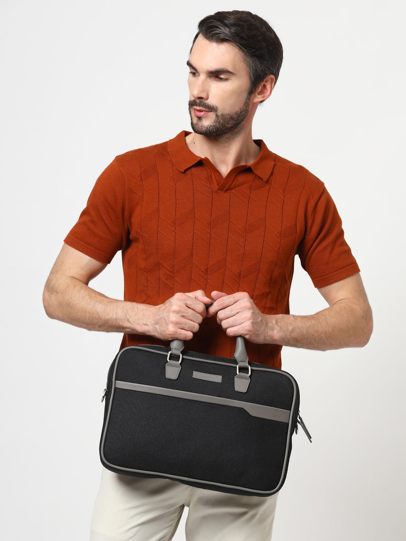 Thomas Scott Men PU Non-Padded Laptop Bag