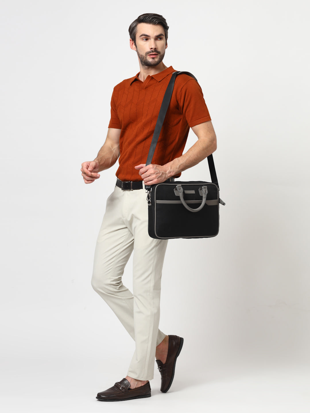 Thomas Scott Men PU Non-Padded Laptop Bag