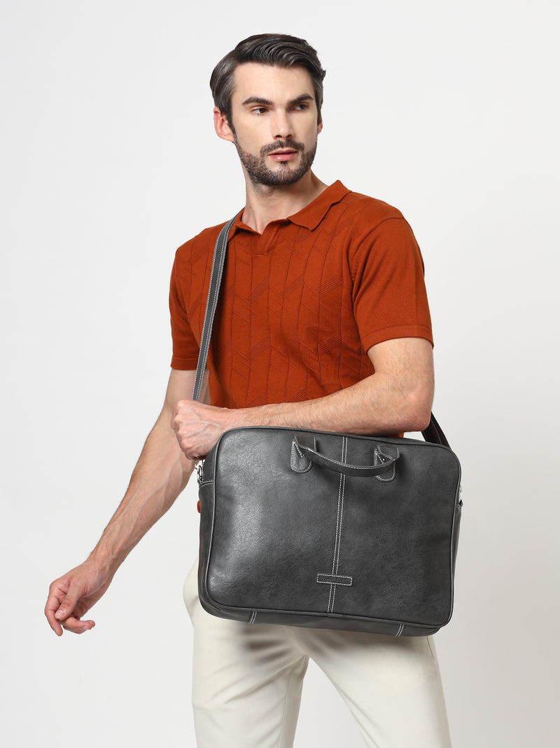 Thomas Scott Men Textured Laptop Bag