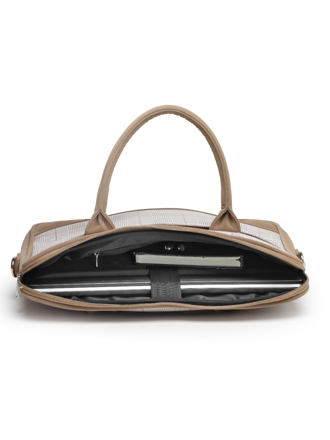 Thomas Scott Men Checked PU Laptop Bag