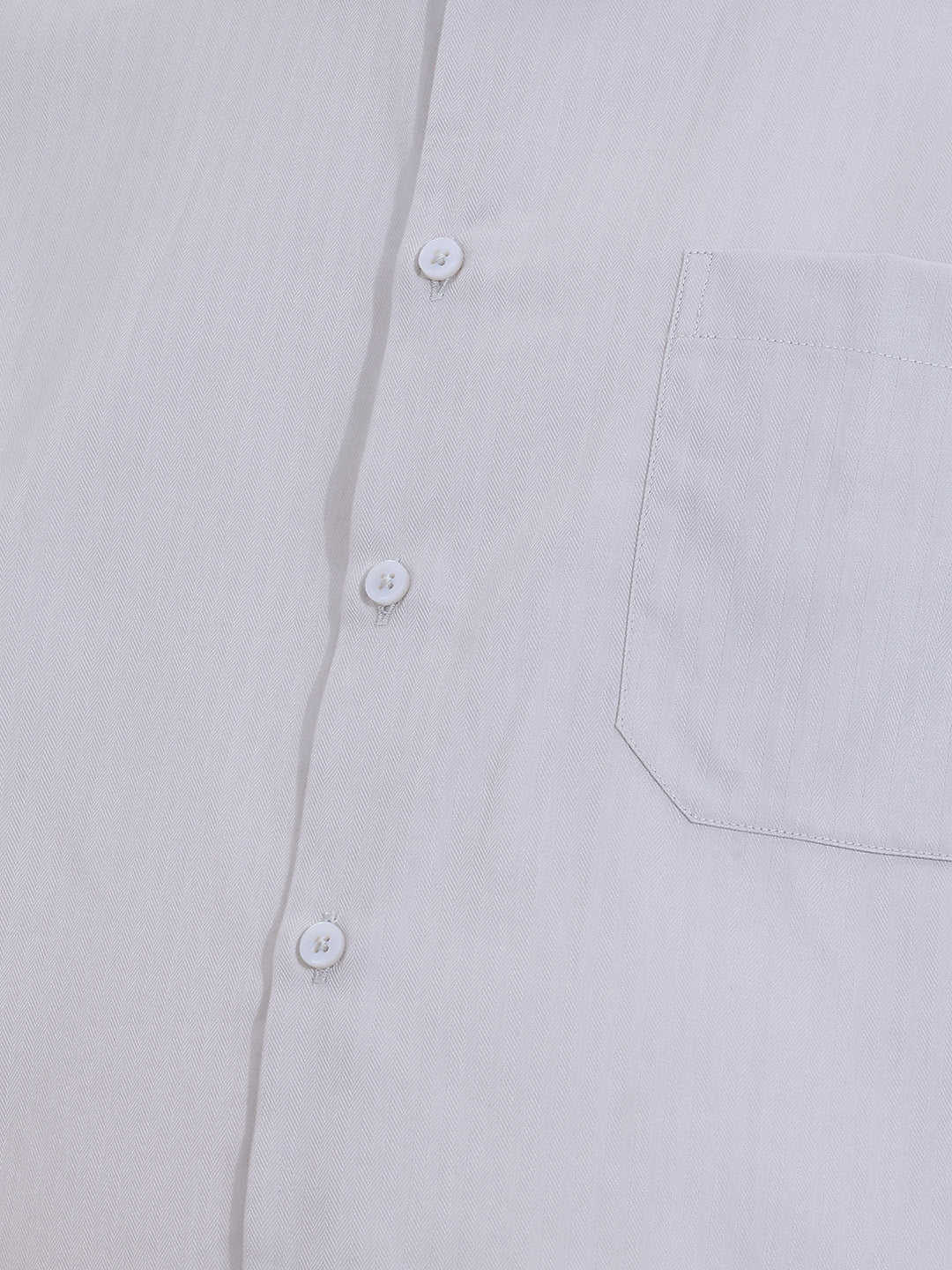 Thomas Scott Men Premium Grey Plus Size Regular Fit Long Sleeves Spread Collar Textured Cotton Formal Shirt