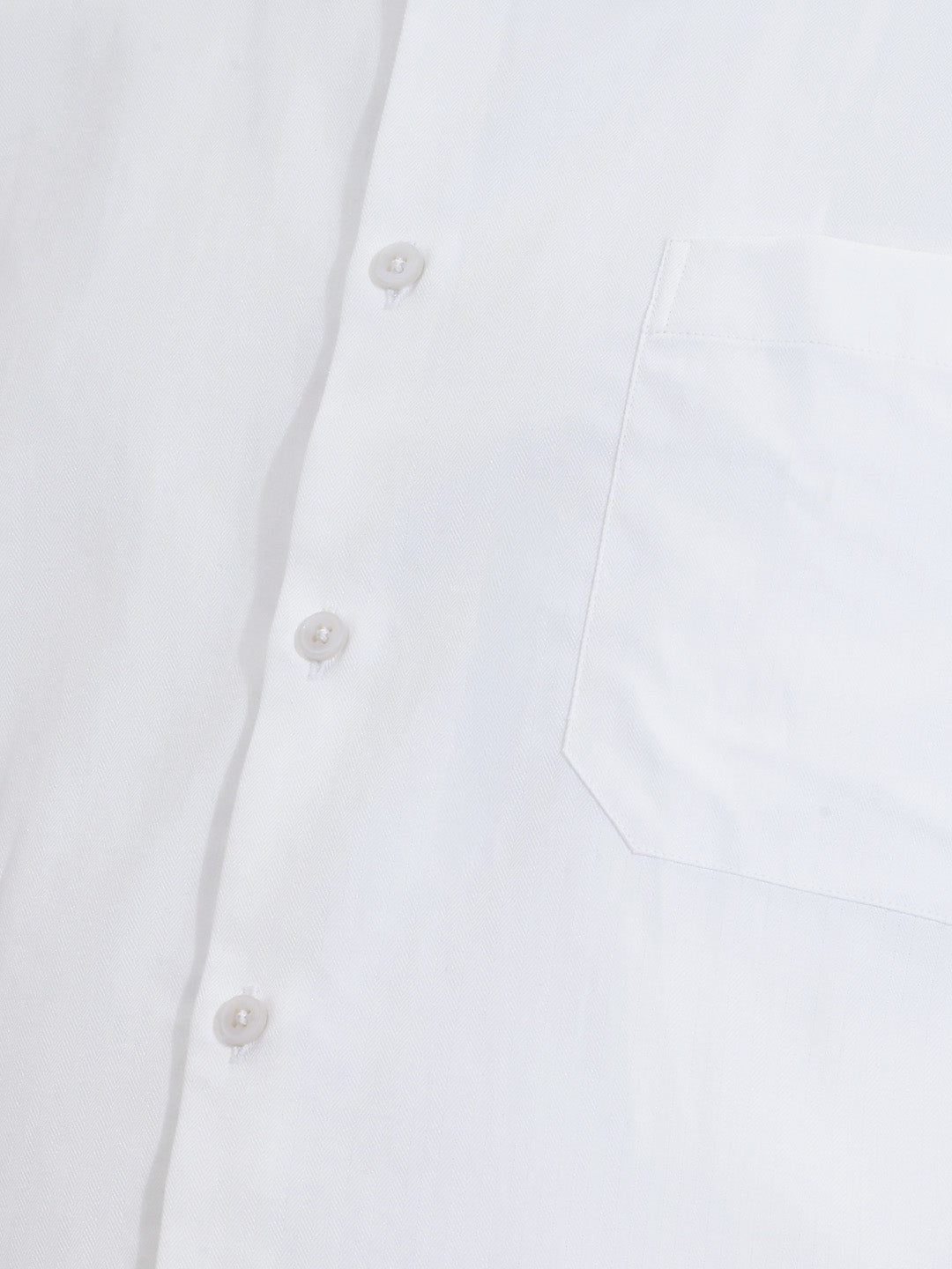 Thomas Scott Men Premium White Plus Size Regular Fit Long Sleeves Spread Collar Textured Cotton Formal Shirt