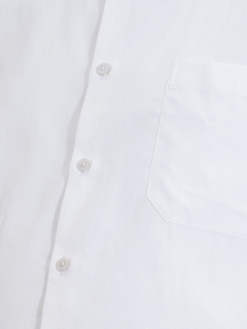 Thomas Scott Men Premium White Plus Size Regular Fit Long Sleeves Spread Collar Textured Cotton Formal Shirt