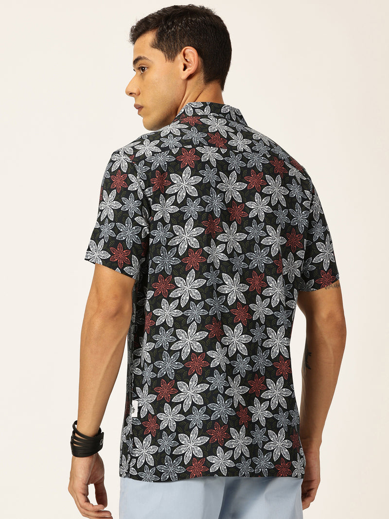 Thomas Scott Men Smart Floral Printed Casual Shirt
