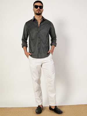 Thomas Scott Men Premium Slim Fit Opaque Casual Shirt