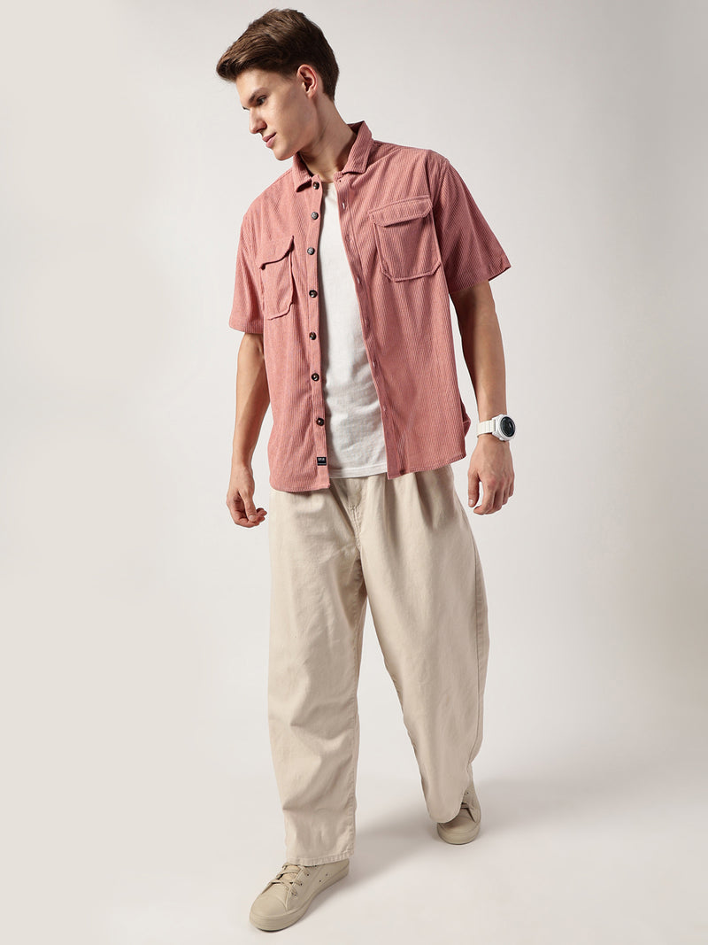 Thomas Scott Men Premium Opaque Striped Casual Shirt