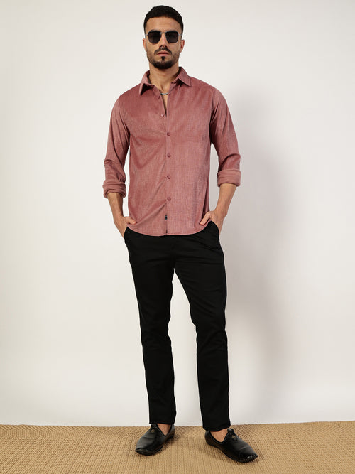 Thomas Scott Men Premium Slim Fit Opaque Casual Shirt